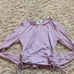 Princess Polly Lavender Top with Drawstring Detail